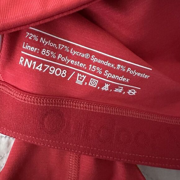 Outdoor Voices Red TechSweat High Neck Crop Top Sports Bra Size Small - Picture 5 of 5